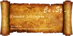 Csonka Szilvána névjegykártya